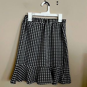 Gingham Ruffle Hem Skirt
